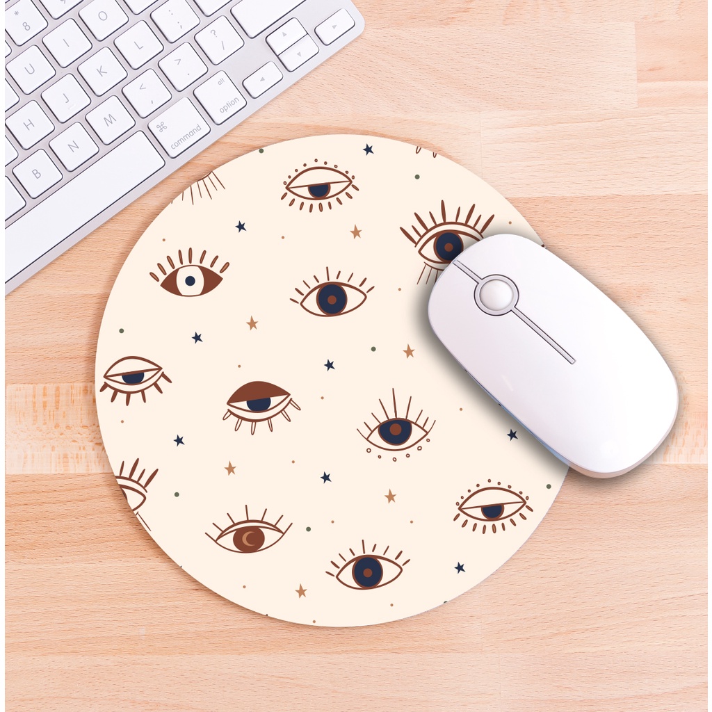Mouse Pad Redondo Olho Místico em Oferta na Shopee