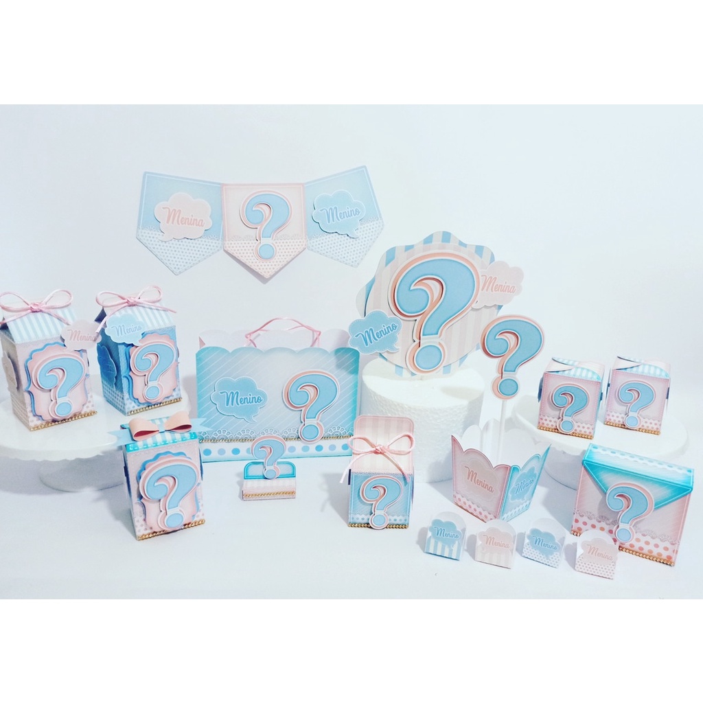Caixinhas personalizadas, milk, cone e sushi, lembrancinhas, decoração Kit de festa aniversário chá revelação