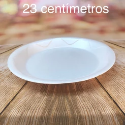 20~100 Prato Descartável Isopor para Refeição 23 CM térmico Darnel (CHOCO)