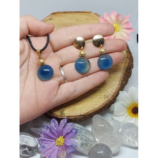 Conjunto Pedra Natural Folheado A Ouro Shopee Brasil