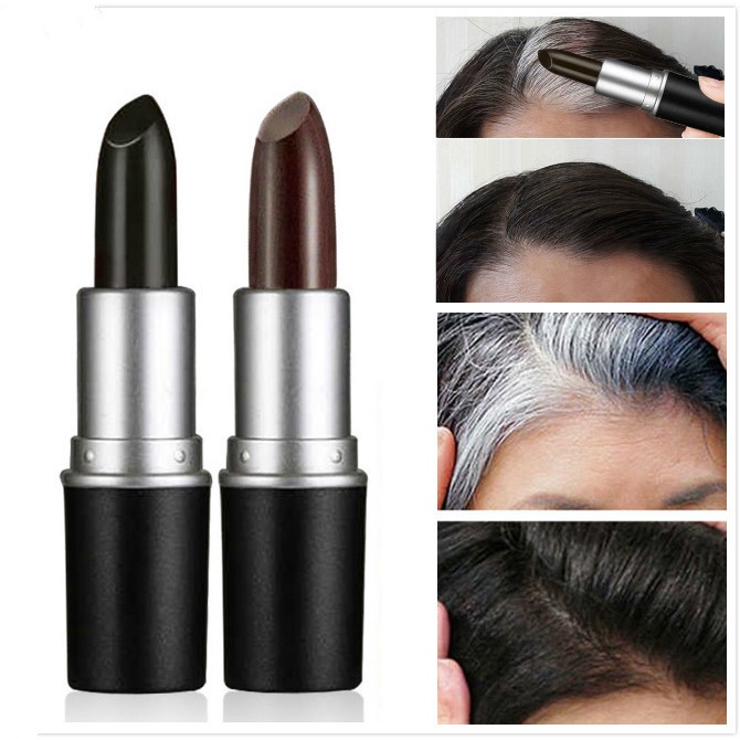 Batom Bastão De Tintura De Cabelo Em Formato De Batom Com Cera | Shopee