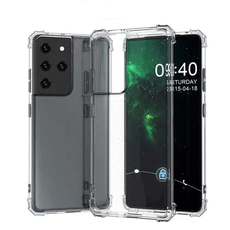 Capa Capinha Transparente Tpu Com Bordas Compativel Para Celular S21 Ultra S30 Ultra