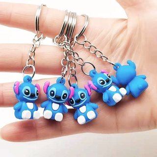5 Peças Chaveiro De Lilo & Stitch De Boneco De Desenho/Ornamentos/Carro De Casal