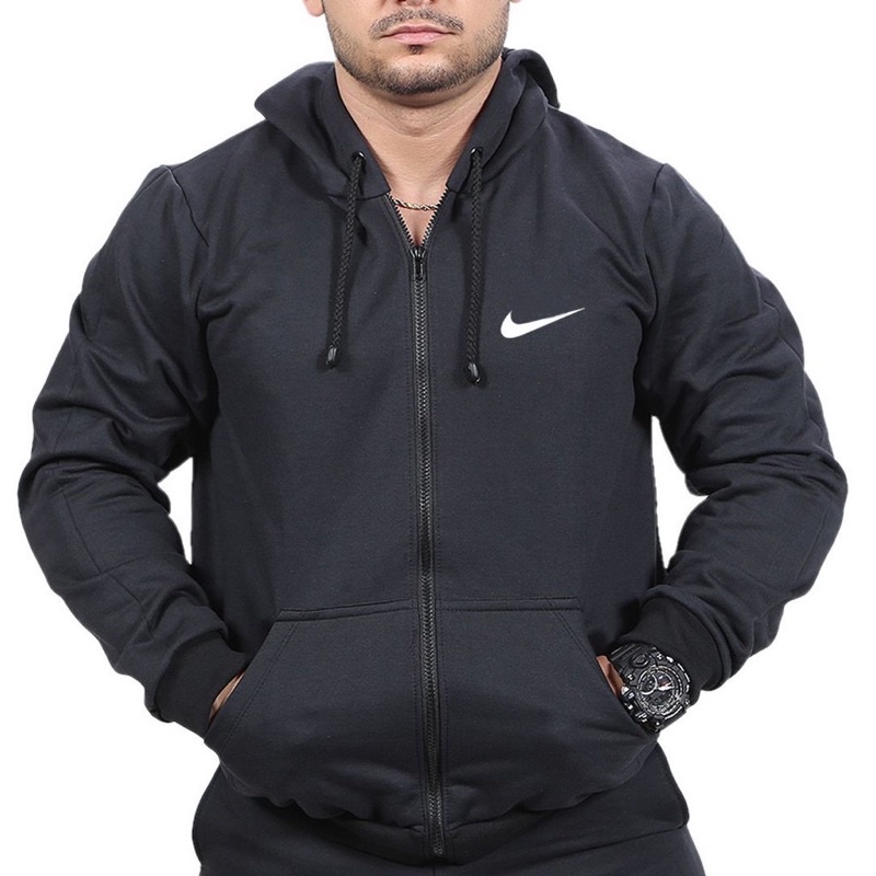 Blusa de Nike Masculina Hoodie Moletom Ziper Capuz Forrado - no Preço