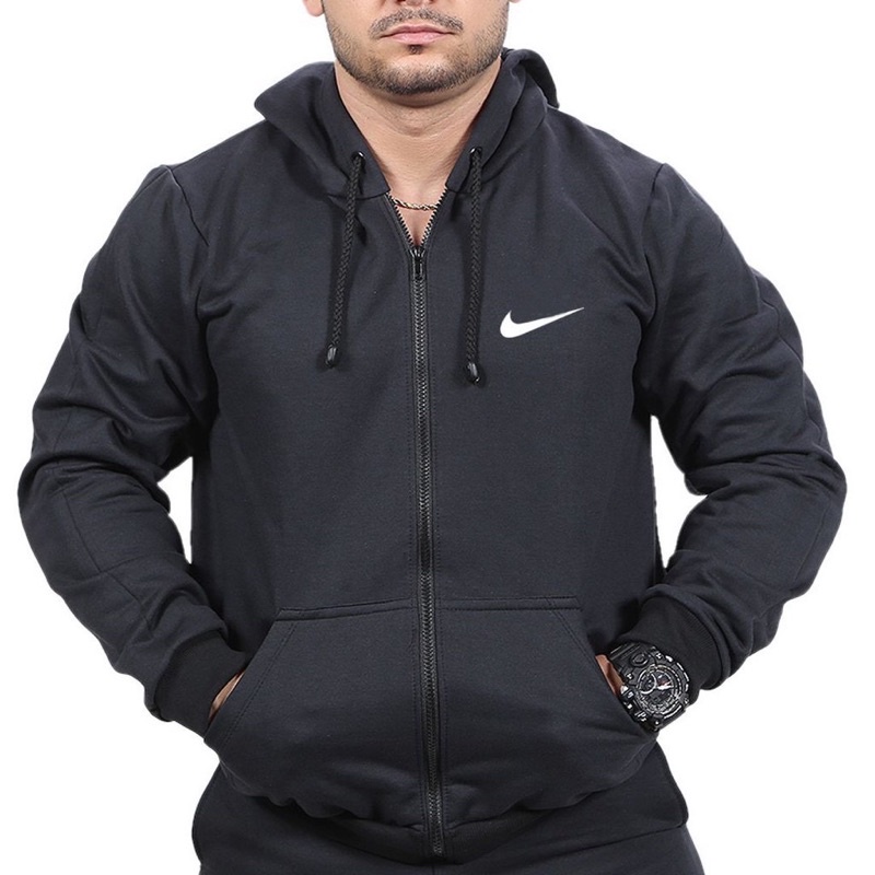 Moletom masculino best sale nike com ziper