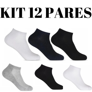 Kit 12 Pares de meias esporte soquete meia invisível algodão MAX pronta entrega
