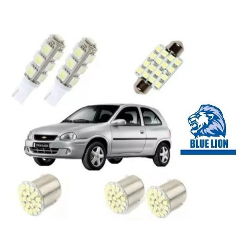 Kit Lâmpada Led Corsa Wind Sedan Classic Pingo 1994 Até 2010