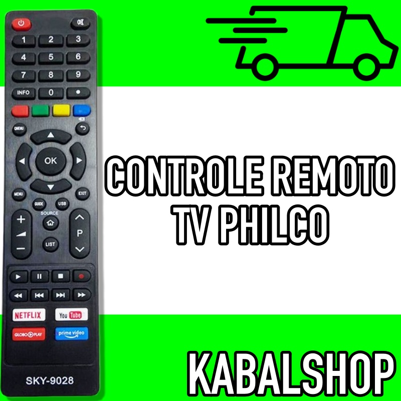 Controle Remoto Compativel TV PHILCO netflix Amazon FBG9063 em Oferta na Shopee