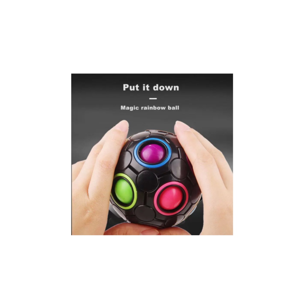 Jogo Mágico de Quebra-cabeça de Bola Rainbow Puzzle Ball Fidget Jogo de  Habilidade com Bolas de Alívio do Stress, Rainbow Puzzle Cube Kids Rainbow  Ball Toy Teasers Jogos de Brinquedos de Brinquedos