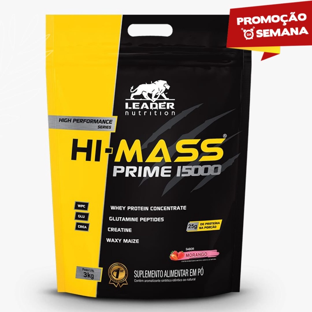 Hiper calórico Hi Mass Prime 15000 leader nutrition refil 3kg