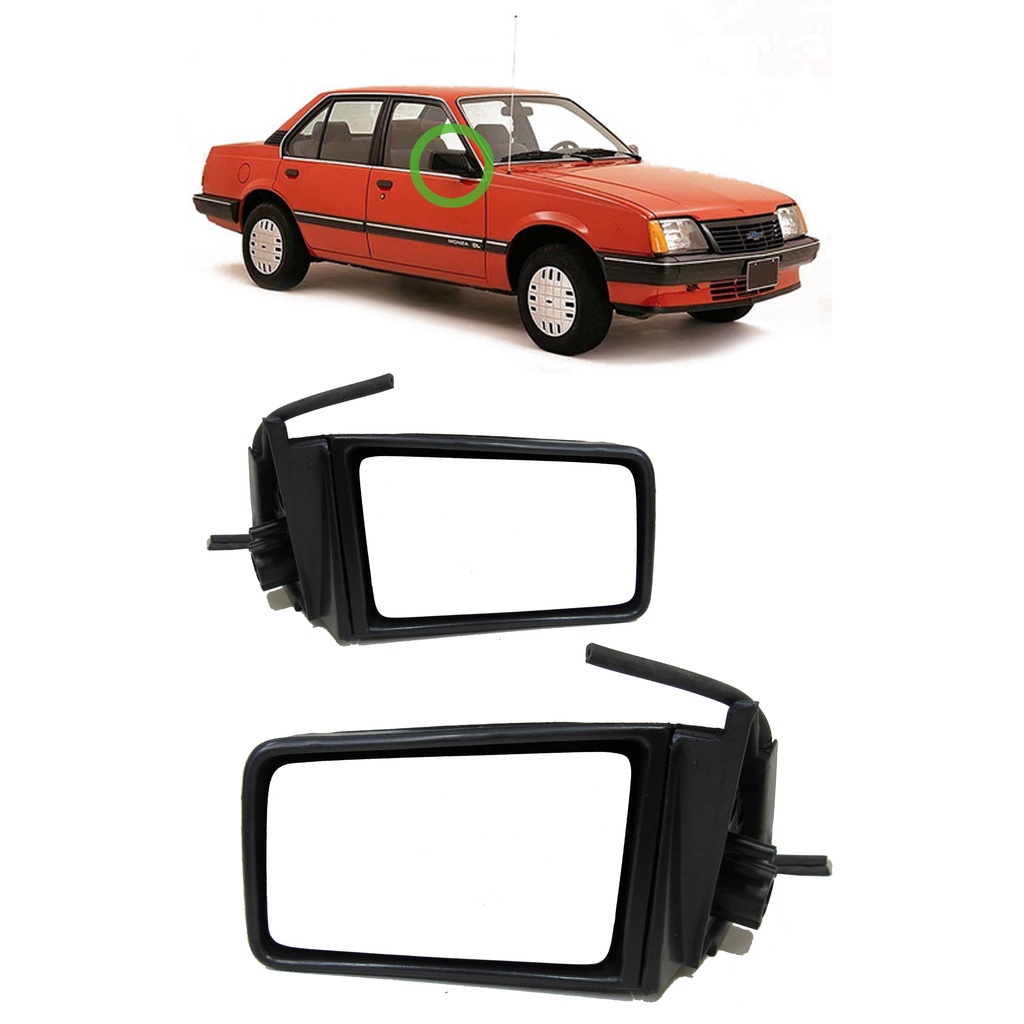 Par Retrovisor Chevrolet Monza 1991 1992 1993 Sem Controle Manual