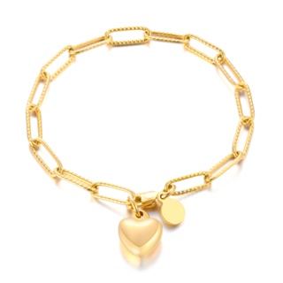 Pulseira Feminina De Coração Em Aço Inoxidável Vnox em Oferta na Shopee