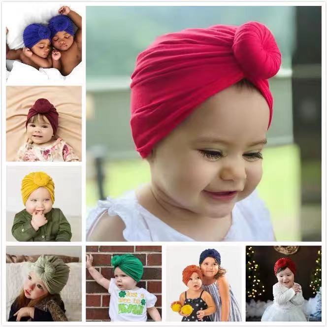 Touca Turbante para bebê e infantil, veste do RN à 2 anos tecido malha. Cores variadas. em Oferta na Shopee