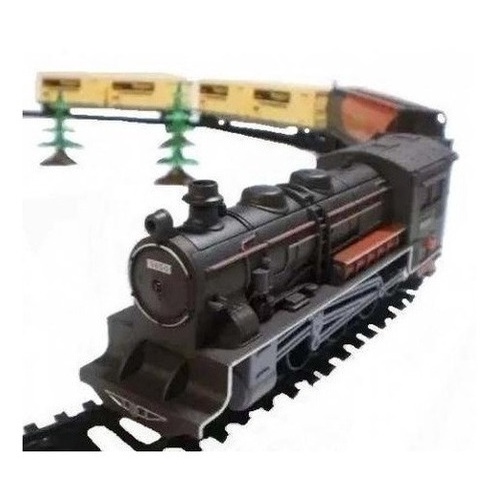 Ferrorama Super Locomotiva C/ Farol Luz Trem Elétrico Pista