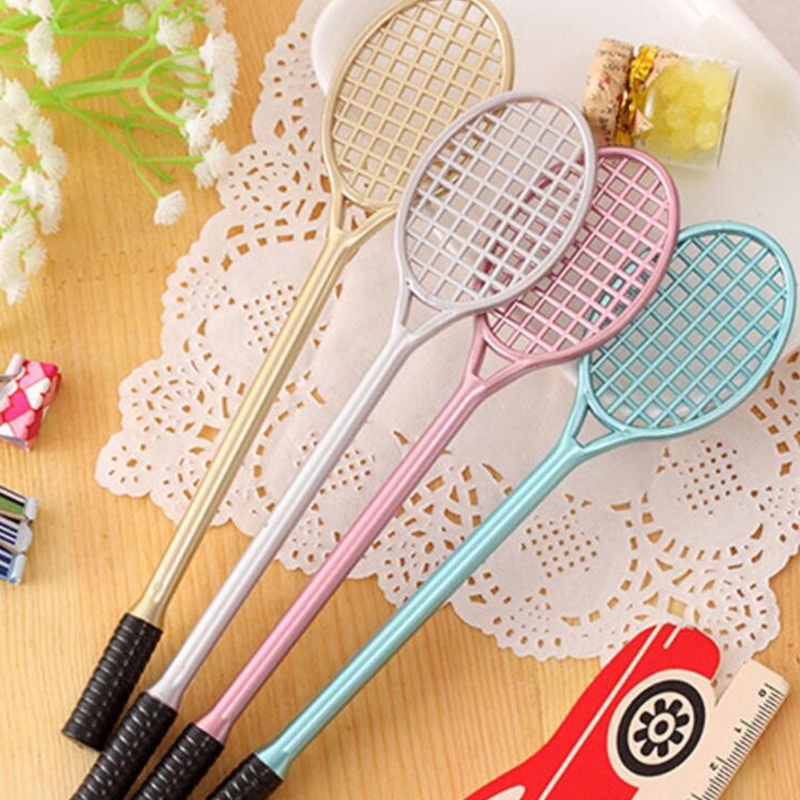 4x Canetas Gel Criativos Para Raquete De Badminton/Escritório/Escola/Presente