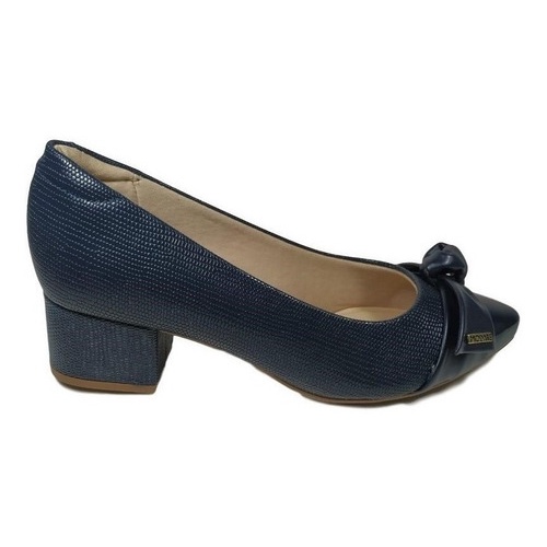 Sapato Feminino Scarpin Azul Baixo Social Modare Confortáv..