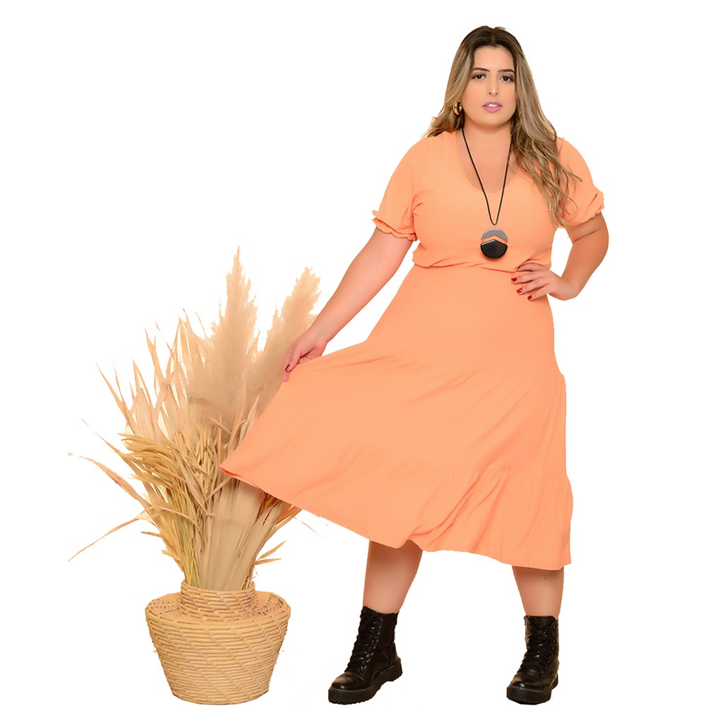 Vestido Plus Size Maria Atacado Shopee Brasil