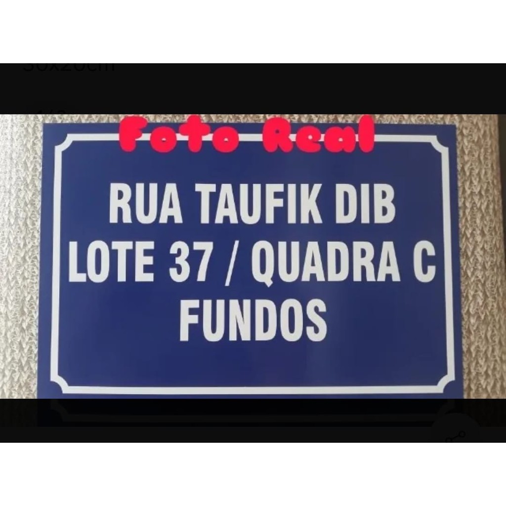 Placa De Endereço Promoçao 30x20cm