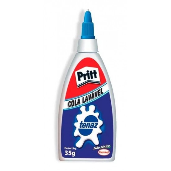 Cola Branca 35g Lavável TENAZ Cola escolar Branca Papelaria Material Escolar Itens de papelaria