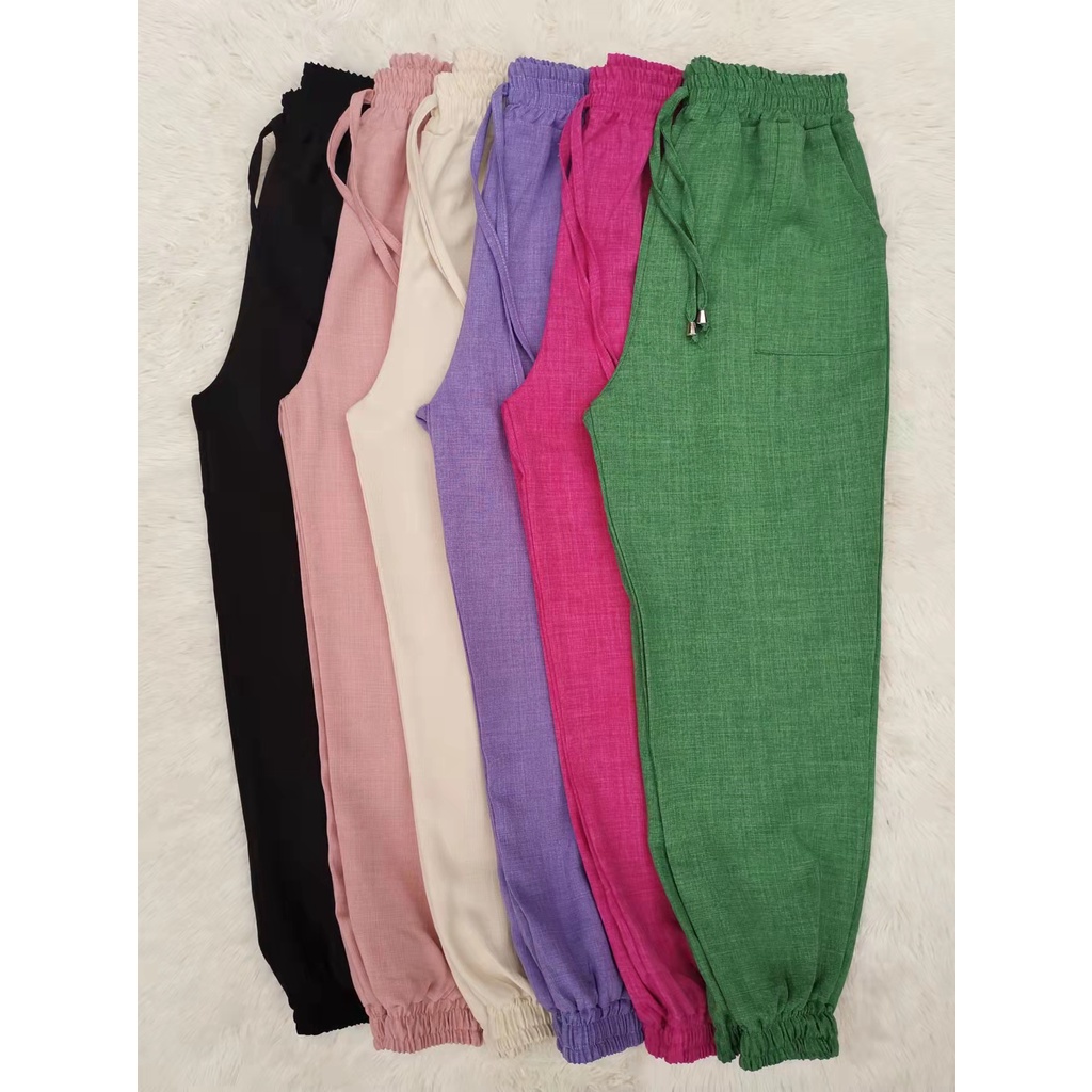 calca jogger liso de linhao