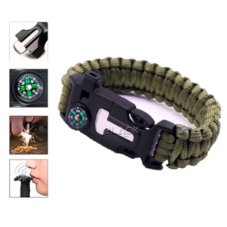 Pulseira Paracord Pederneira Apito Bússola Lâmina Militar Camping Trilha Sobrevivência em Oferta na Shopee