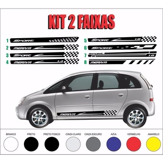 Kit Faixa Lateral Meriva Chevrolet Gm Adesivo