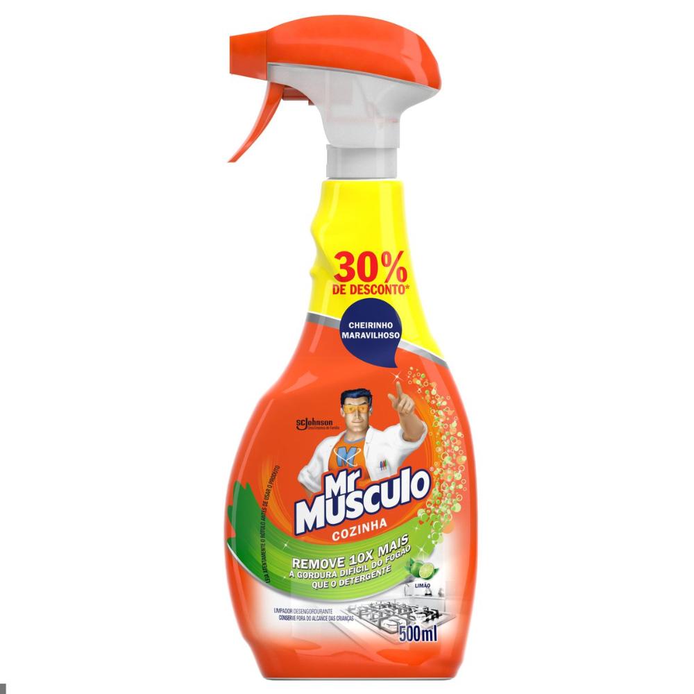 Limpador Desengordurante Mr Músculo para Cozinha Limão 500ml Borrifador Grátis 30% Desconto em Oferta na Shopee