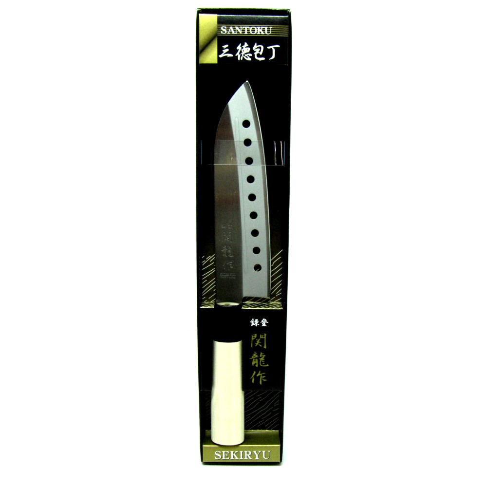 Faca Japonesa Santoku Furada Multiuso Japonesa para Cortes em Geral - Sekiryu