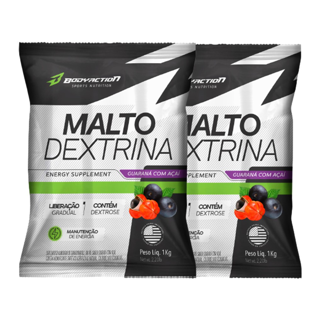 2x Maltodextrina Malto Dextrin 1kg - Bodyaction em Oferta na Shopee