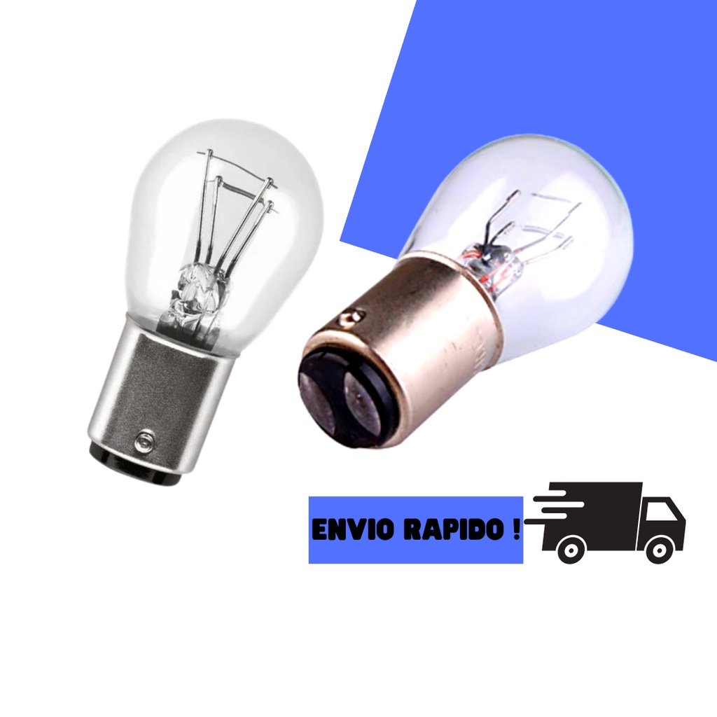 Par Lampada 2 Polos 12V - 21 / 5W Carro Moto Van em Oferta na Shopee