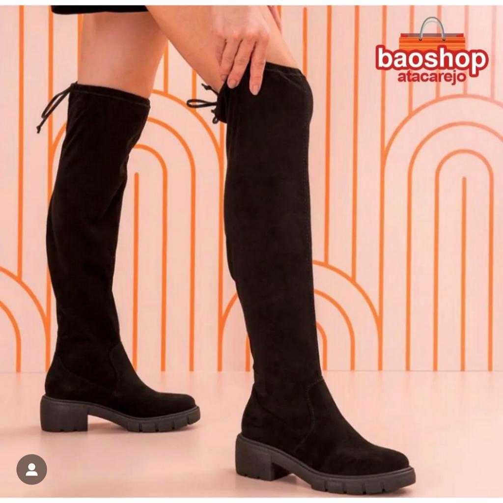 Bota Beira Rio 9077 206 Over The Knee Tratorada Cano Longo