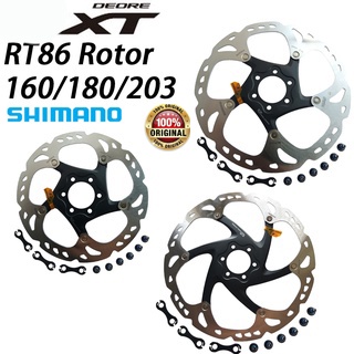 Shimano Deore XT RT86 Disco De Freio De Bicicleta 6 Parafusos Tecnologia Ponto De Gelo Montanha MTB 160mm 180mm 203mm