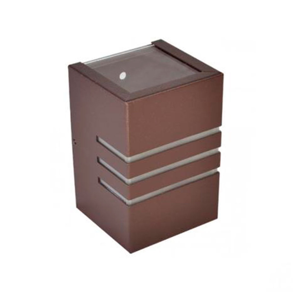 Arandela com friso Marrom 12cm 1XG9 - Rioprelustres - AR6204 MR-TEXT