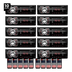 Kit 10 Aparelho De Som Carro Radio Automotivo Bluetooth Usb