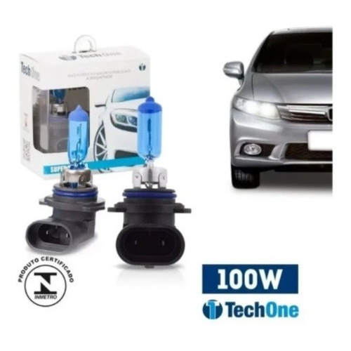 Par Lampada Super Branca H11 8500k Xenon 12v 100w