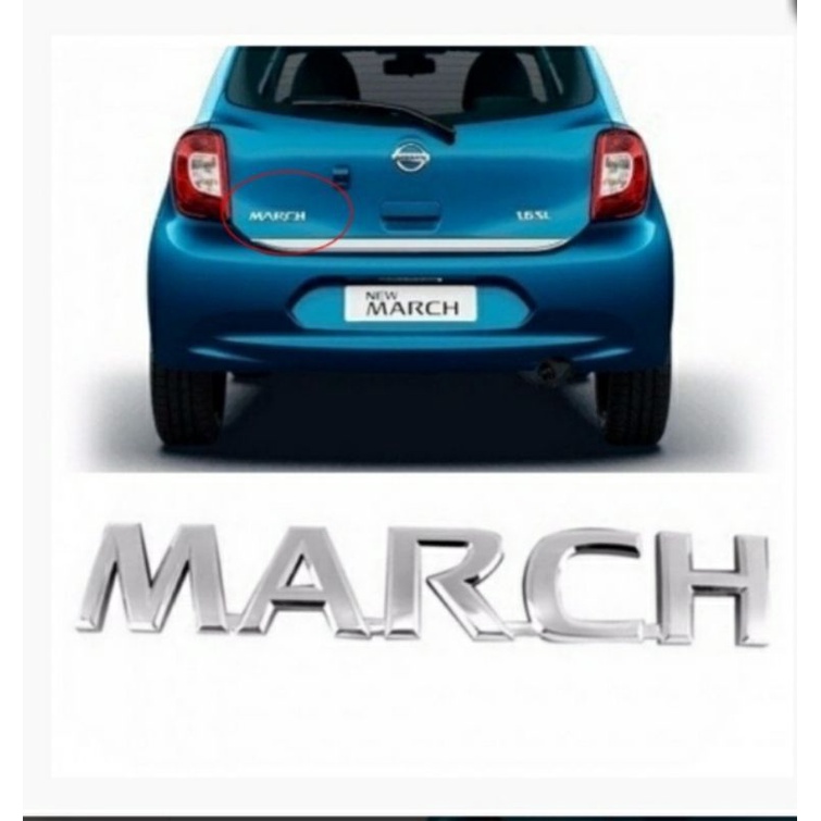 EMBLEMA VEÍCULO MARCH NISSAN CROMADO
