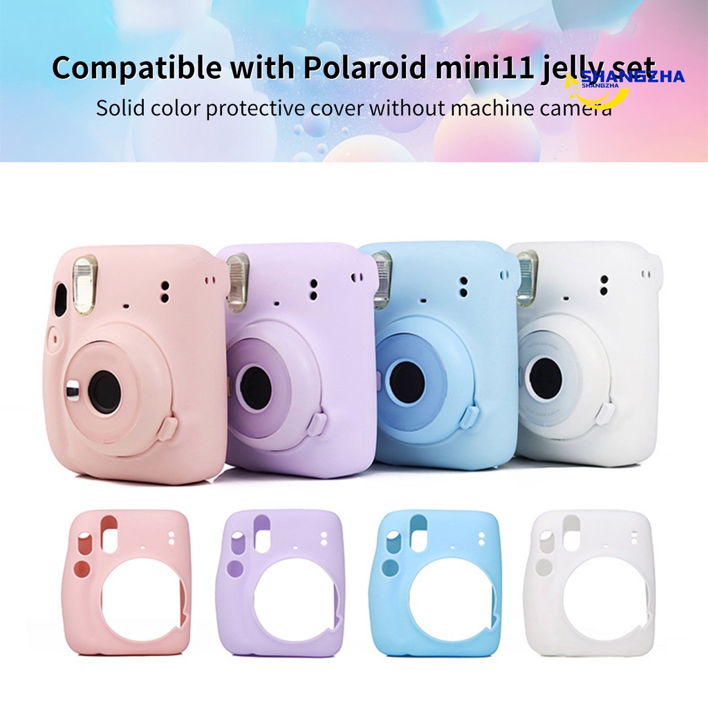 Capa Protetora Para Câmera Instantânea Simples De Silicone Brilhante Mini Instax 11