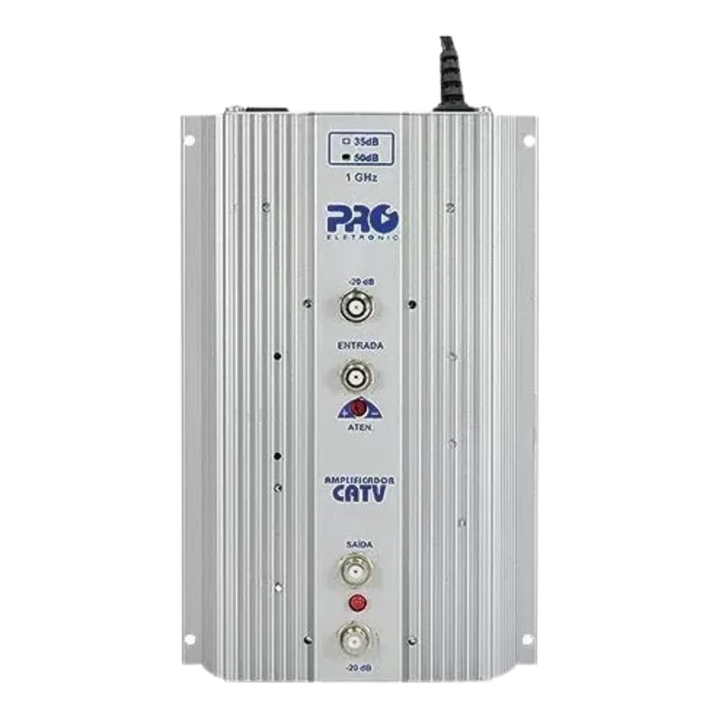 Amplificador Potência Uhf Vhf Catv 50db Pqap-7500 Proeletronic