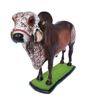 Escultura Realista Boi Gir Estatua De Resina Pintada a Mão Gado Grande E Pequeno em Oferta na Shopee
