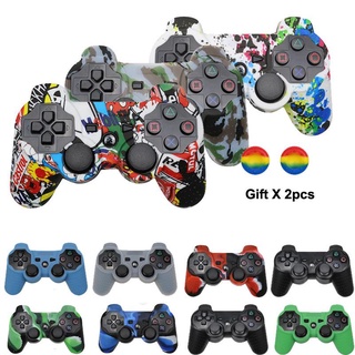 Capa De Silicone Caso Da Pele Antiderrapante Para Sony Ps3 / Ps2 Para Controle Dualshock Controller Joypad Gamepad Joystick & Vara Aderência