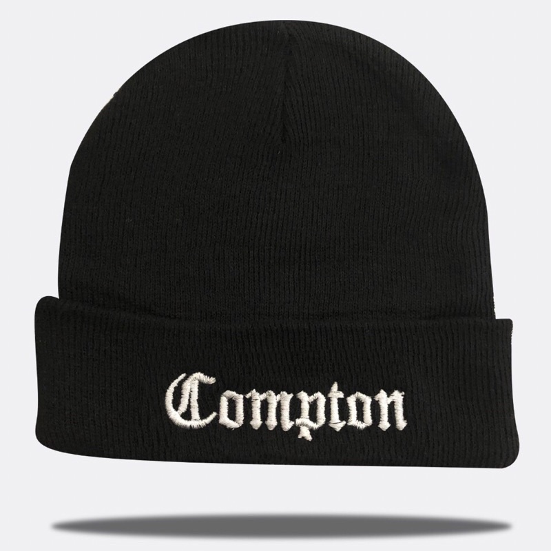 Touca preta Básica Comptom bordado Estilo Rap