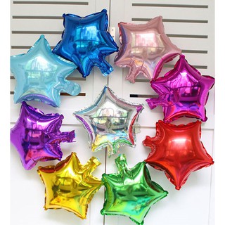 Kit 5 Balão Metalizado de vc Estrela 22CM com 10 Polegadas no vc