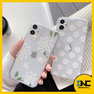 Capinha de Celular Transparente em TPU Flexível para iPhone com Lindas Flores Estampadas - 7/8/SE2020 | 7/8 Plus | X/XR/XS Max | 11/12/13 Pro/14 15Pro Max | 12/13 Mini