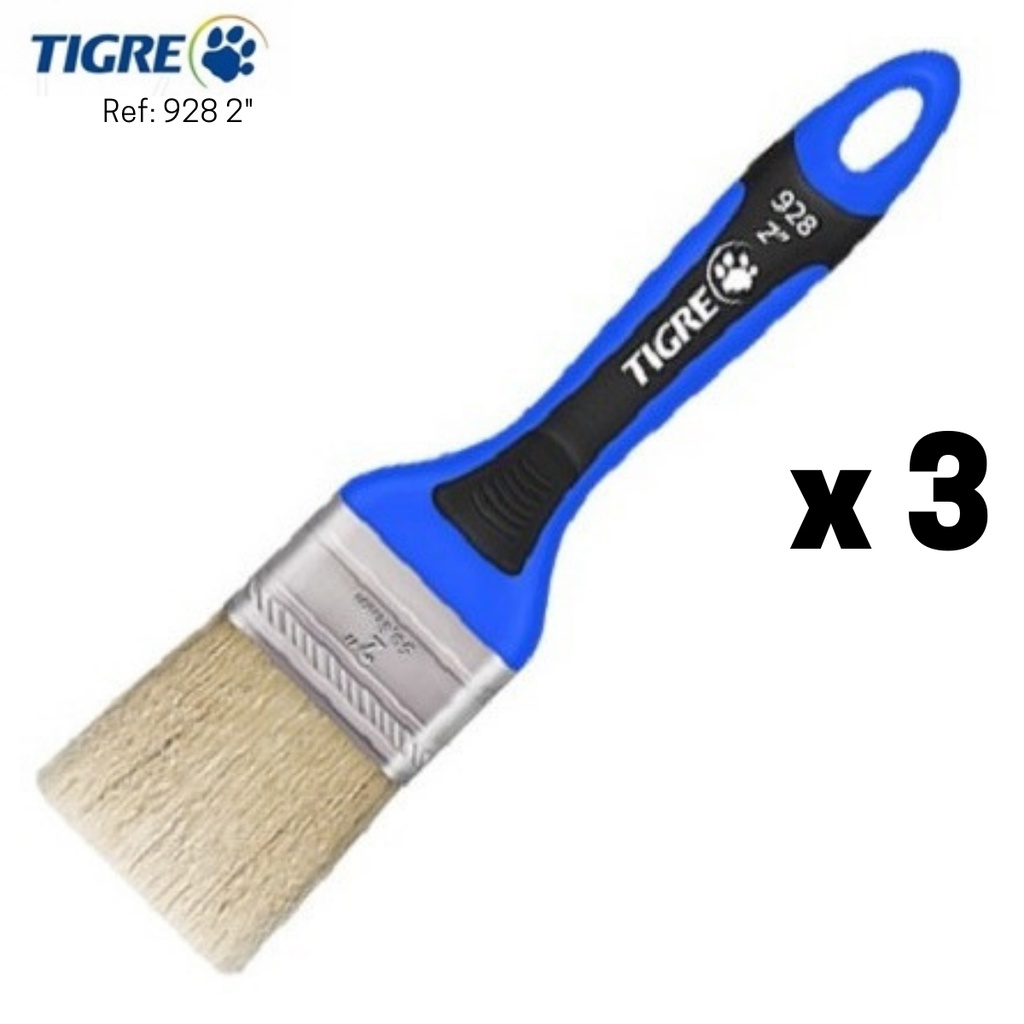 Trincha / Pincel 928 2 polegadas Verniz e Stain Tigre Kit com 03