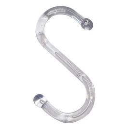 12 Cabide Gancho Acrílico Em S Transparente Resistente