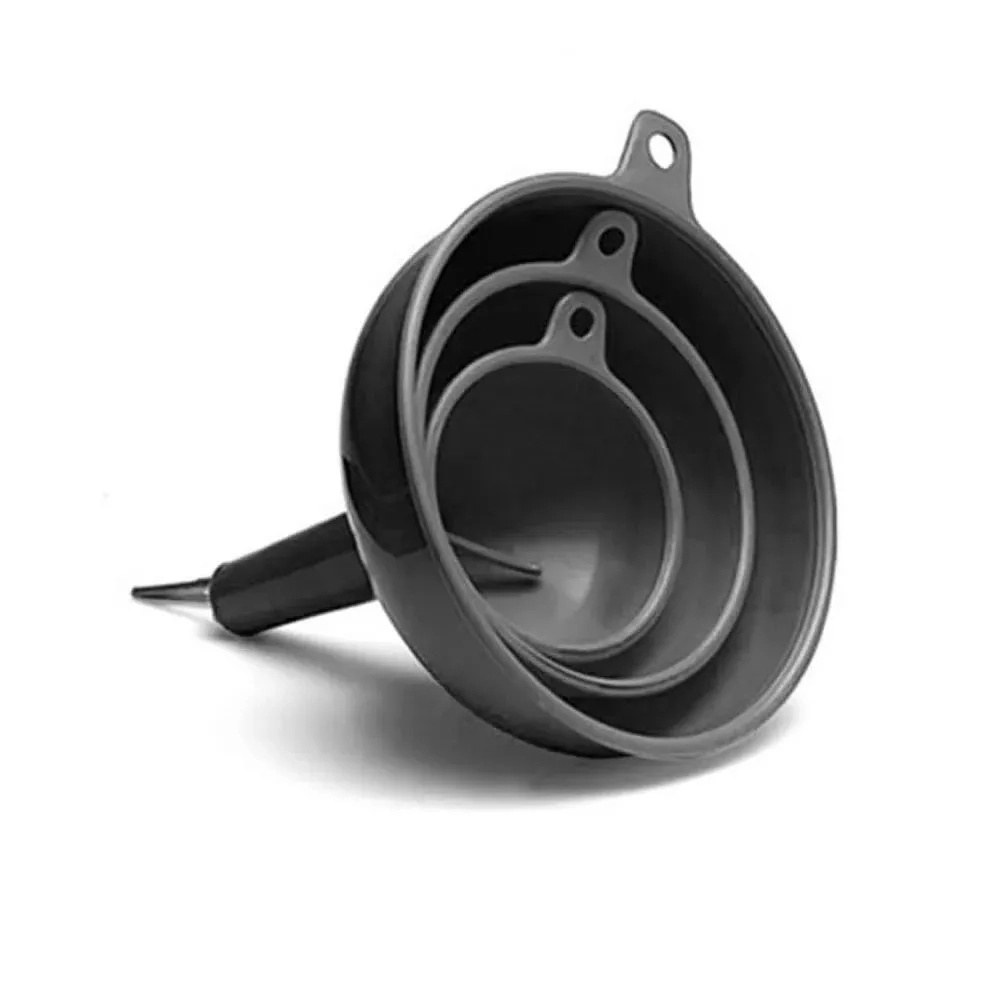Kit Funil de Plástico 5/7/9cm Preto com Alça Reutilizável Envio Imediato