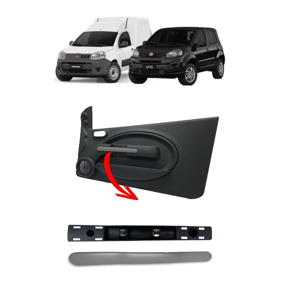 Apoio Da Moldura Do Puxador Porta Novo Uno E Fiorino 2 e 4p em Oferta na Shopee