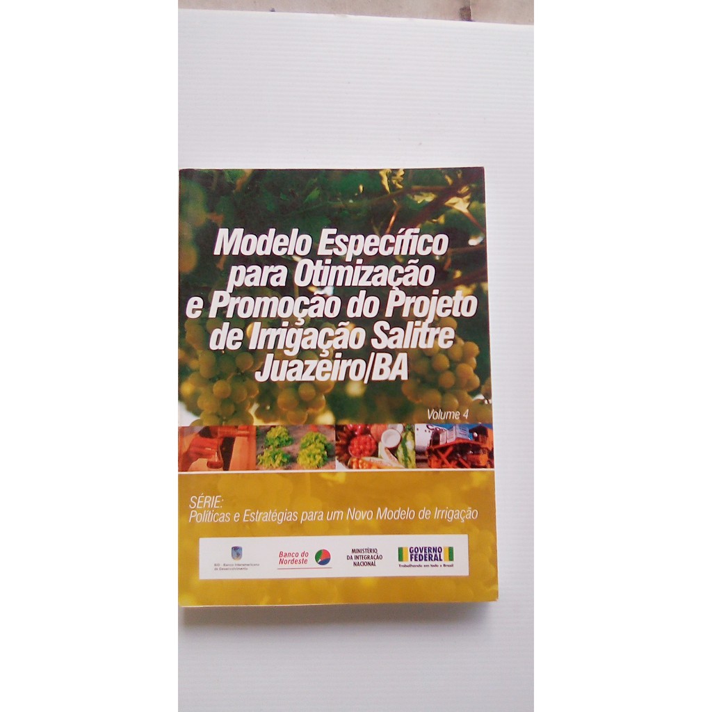Livro - Modelo Específico Para Otimização e Promoção do Projeto de  Irrigação Salitre Juazeiro BA