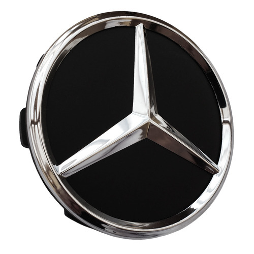Calota Meio Centro Roda Mercedes Amg 75mm Preto Brilhante