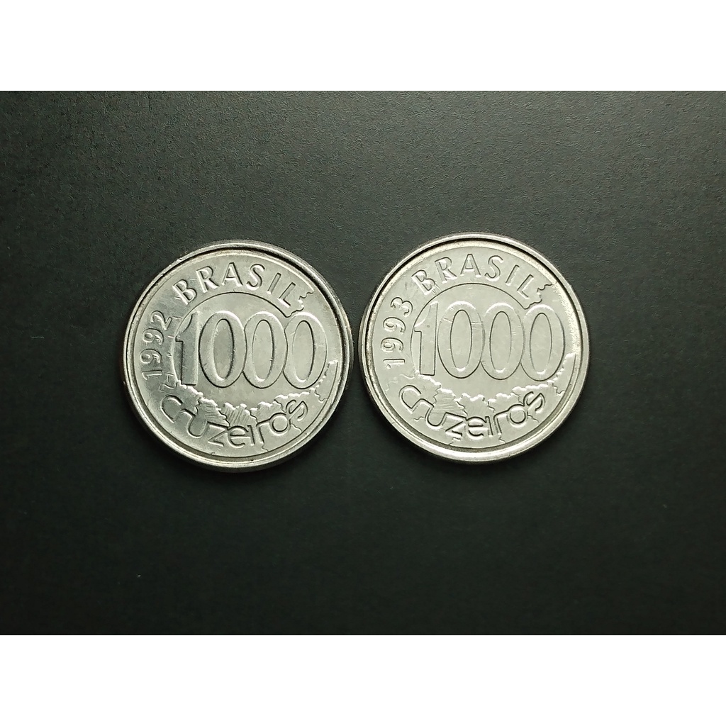 Moedas de 1000 cruzeiros de 1992 e 1993 Sob, Acará
